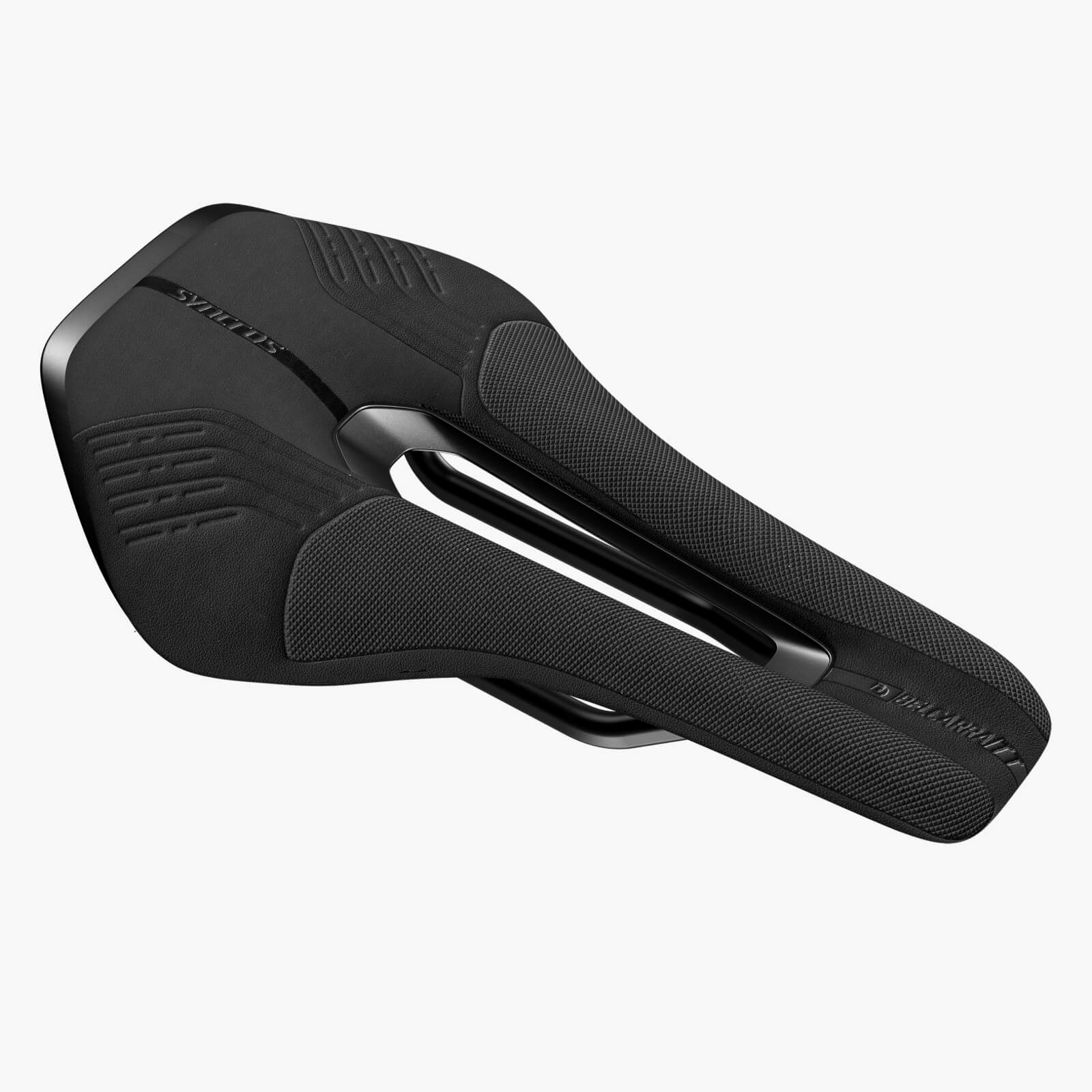 selim de bicicleta SYNCROS Belcarra V 1.0 TT Cut-Out Saddle visto na diagonal